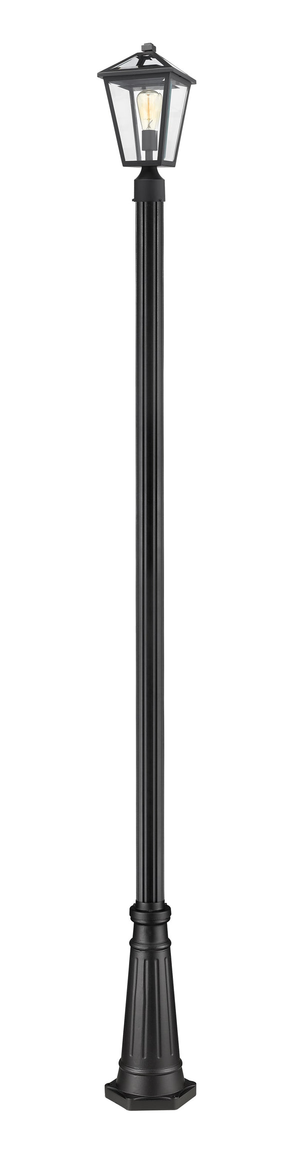 Talbot 1 Light Outdoor Post Mounted Fixture in Black Finish