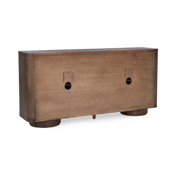 Tiber Solid Wood 4Dr Buffet in Toasted Brown/Cream Washed