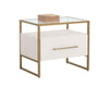 VENICE NIGHTSTAND - OYSTER SHAGREEN