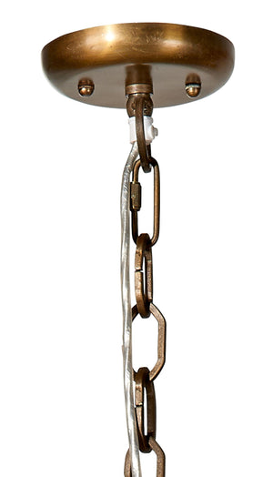 Clamshell Wood Beaded 4-Light Chandelier