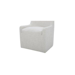 Maisie Rolling Dining Chair in Flecked Oat