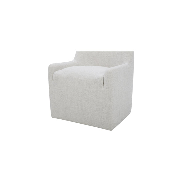 Maisie Rolling Dining Chair in Flecked Oat