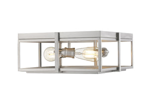 Halcyon 3 Light Flush Mount in Brushed Nickel Finish