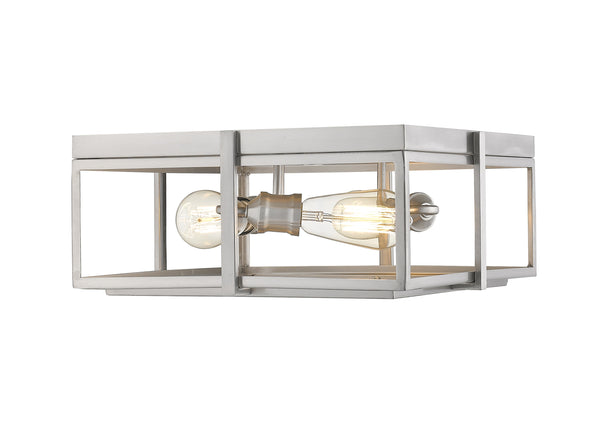 Halcyon 3 Light Flush Mount in Brushed Nickel Finish