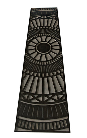 Tutankhamun Ebony Walnut Console with Glass Detailing