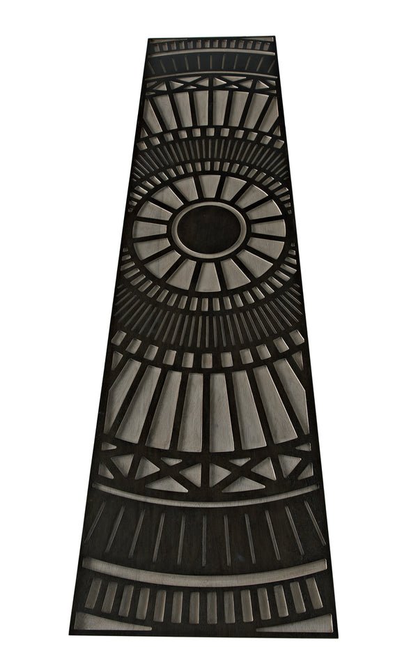 Tutankhamun Ebony Walnut Console with Glass Detailing