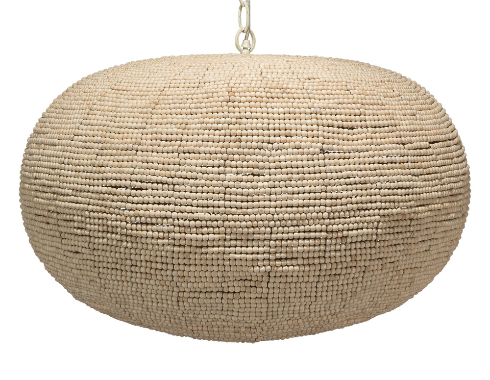Whirlpool Beaded Wood 3-Light Pendant