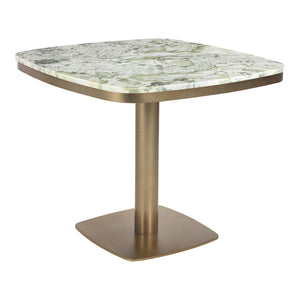 Celeste Cafe Table Green Onyx Marble & Brass