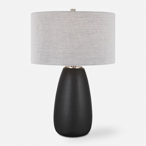 Twilight Satin Black Table Lamp