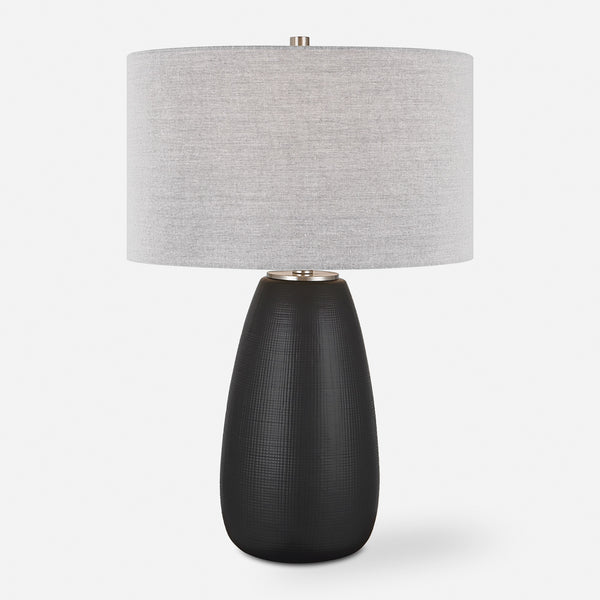 Twilight Satin Black Table Lamp