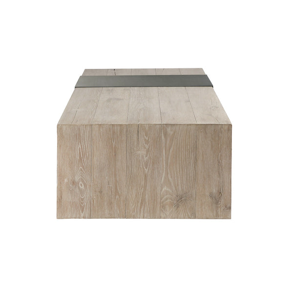Danica Solid Wood Rectangle Coffee Table in Aged Cream
