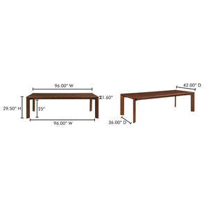 Moe's Daifuku Large Dining Table in Walnut Stained Ash