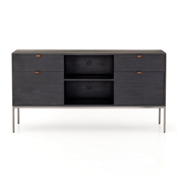 Trey Modular Filing Credenza in Black Wash