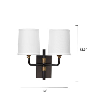 Lawton 2-Light Arm Wall Sconce