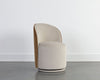 CAVOLI SWIVEL DINING CHAIR - MEG TAUPE / MEG GOLD
