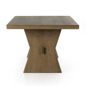 Tia Dining Table 108" In Drifted Oak Solid