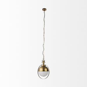 Leighton I 15x20 Gold Toned Metal Spherical Pendant Light