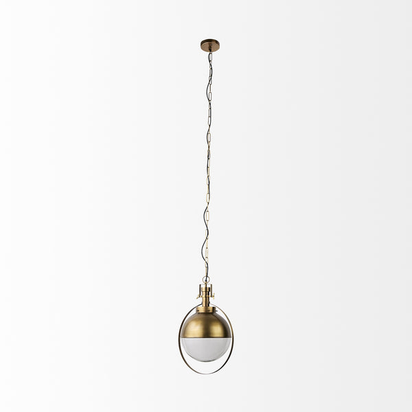 Leighton I 15x20 Gold Toned Metal Spherical Pendant Light