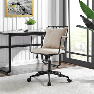 Edison Fabric Office Chair In Strata Cream