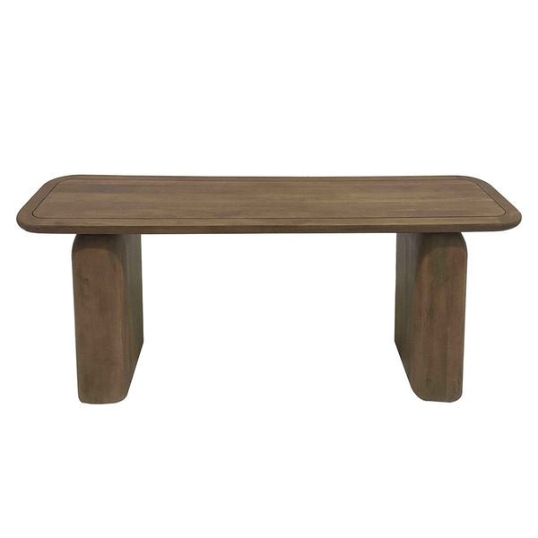 Chloe Solid Wood Console Table in Hickory Brown