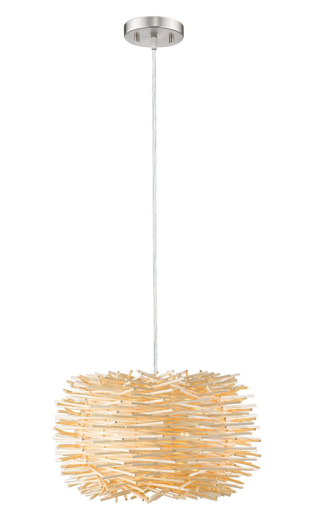 Sora 1 Light Pendant in Brushed Nickel Finish