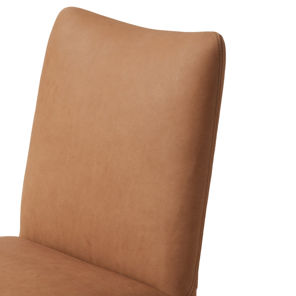 Monza Stool In Heritage Camel Top Grain Leather - Counter