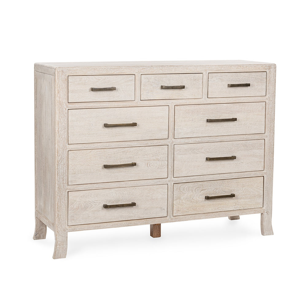 Westmont Solid Wood 9-Drawer Dresser - Creamwood