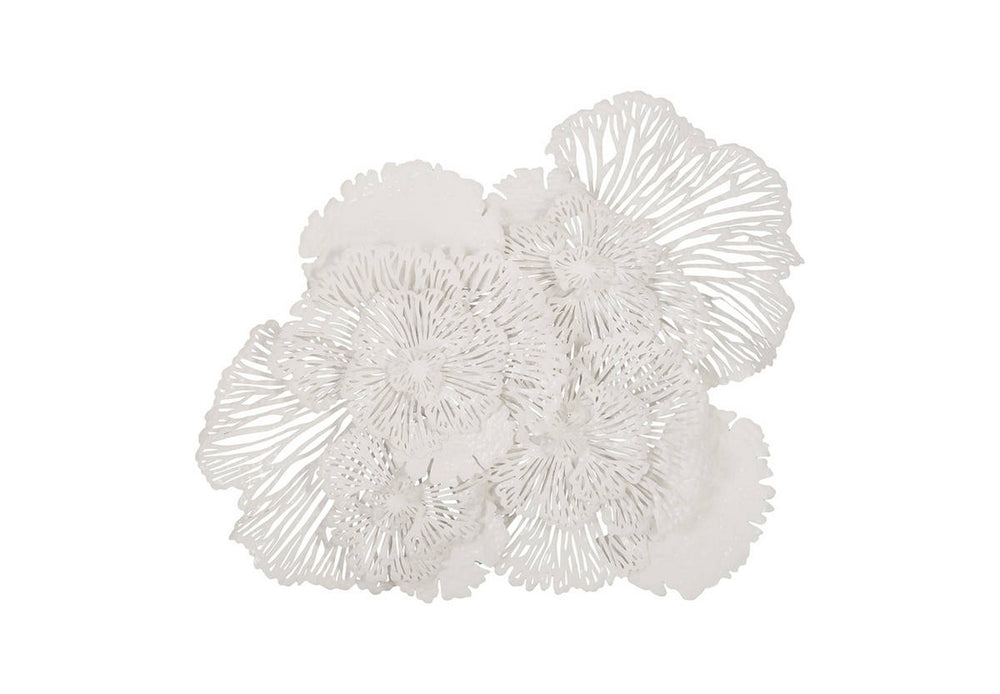 Flower Wall Art White, Large