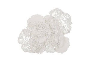Flower Wall Art White, Large