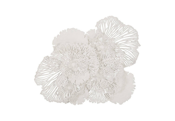 Flower Wall Art White, Large