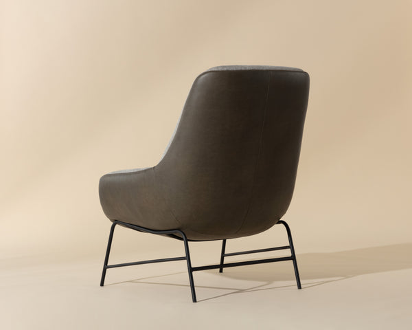 LUCIER LOUNGE CHAIR - BELFAST HEATHER GREY / BRAVO ASH