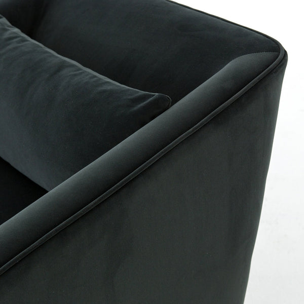 York Swivel Chair-Modern Velvet Smoke