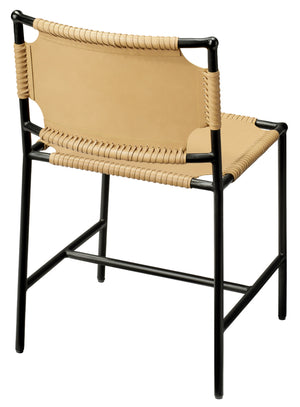 Asher Leather Dining Chair, Cashew