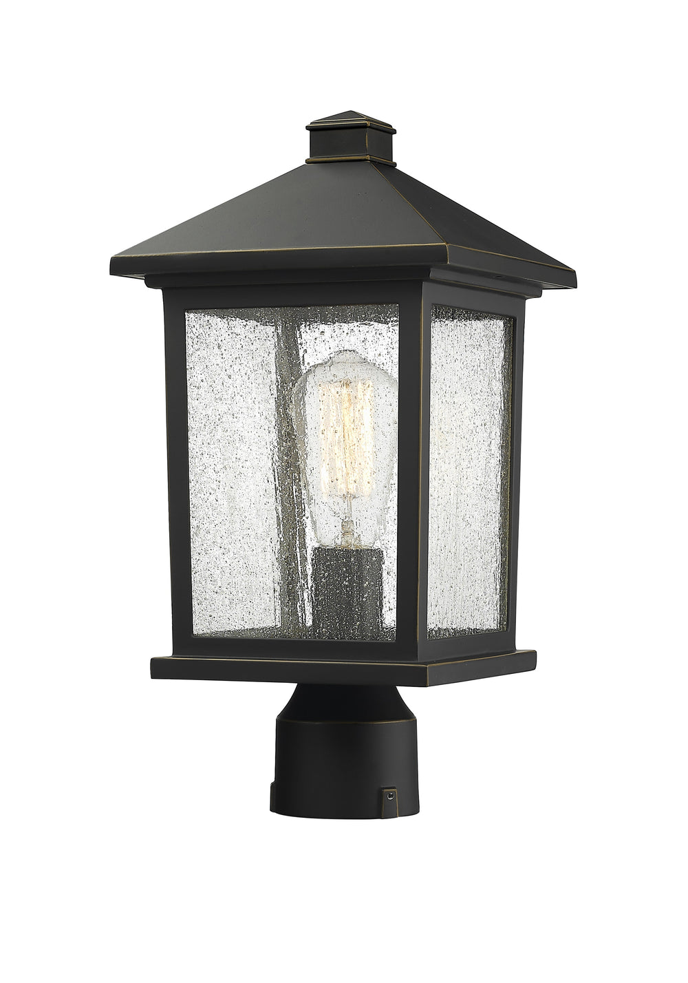 Portland 1 Light Post Mount Light in Oil Rubbed Bronze Finish