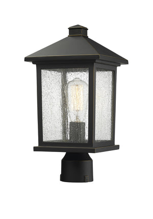 Portland 1 Light Post Mount Light in Oil Rubbed Bronze Finish