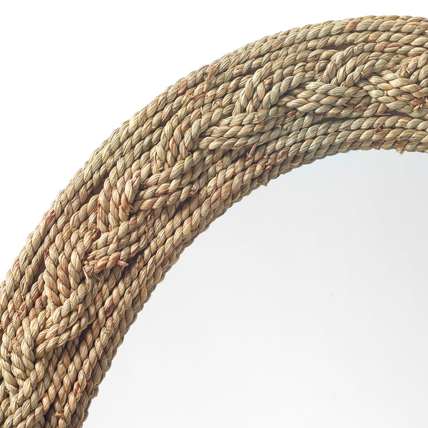Lark Braided Seagrass Oval Mirror