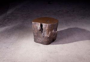 Log Stool, Large, Bronze