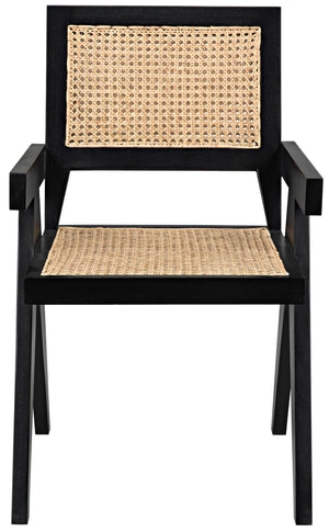 Jude Chair with Caning, Black