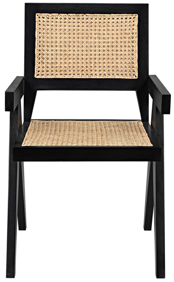 Jude Chair with Caning, Black