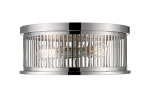 Camellia 3 Light Flush Mount in Polished Nickel Finish