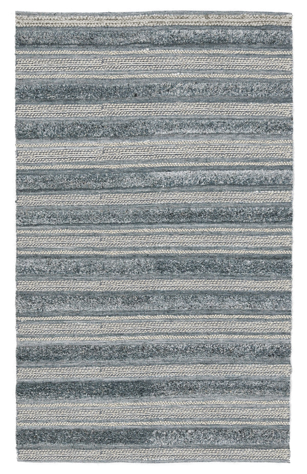 Handwoven Elko Rug - Blue Multi 8'x10' with Recycled Yarn