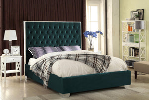 Priscilla Full Bed In Green Velvet