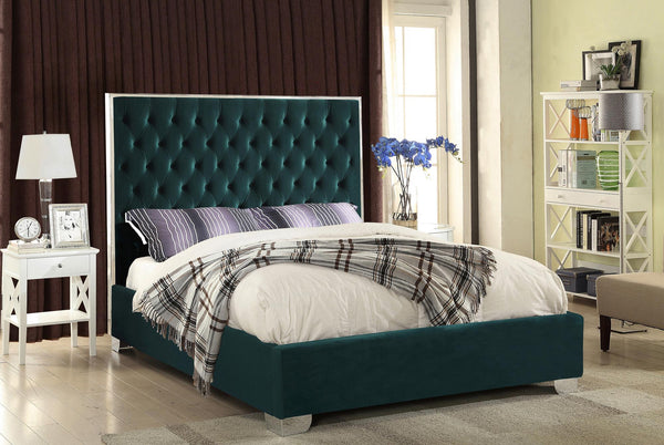 Priscilla Full Bed In Green Velvet