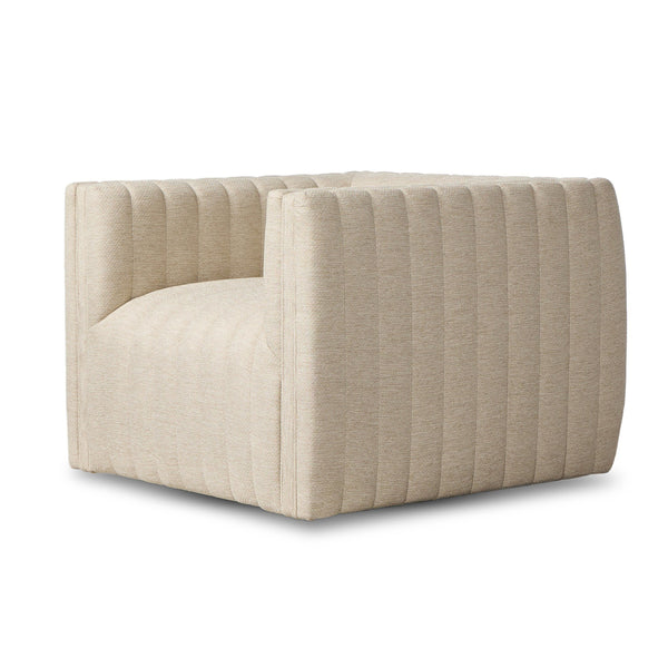 Augustine Outdoor Swivel Chair - Casa Cream