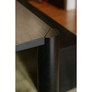 Post Blackened Oak Dining Table
