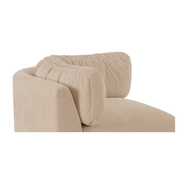 Moe's Matina Corner Chair in Oatmeal Chenille