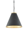 Pierrepont Black Small Pendant In Black & Gold
