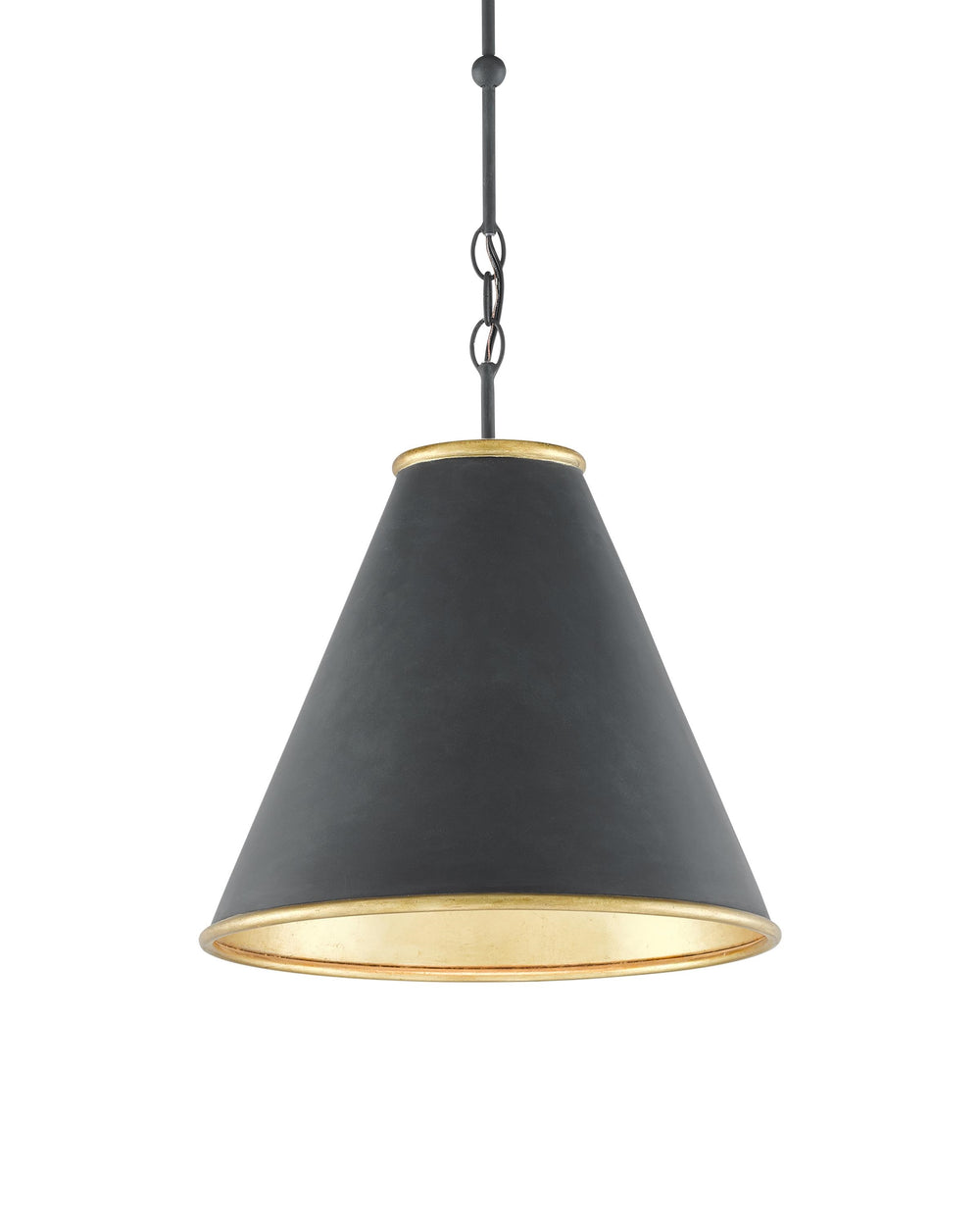 Pierrepont Black Small Pendant In Black & Gold