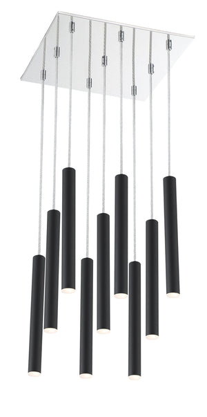 Forest 9 Light Island/Billiard in Chrome Finish
