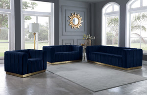 Francis Sofa In Navy Velvet